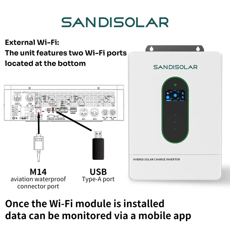 SANDISOLAR 12KW Split Phase Hybrid Inverter with Parallel Function - Image 2