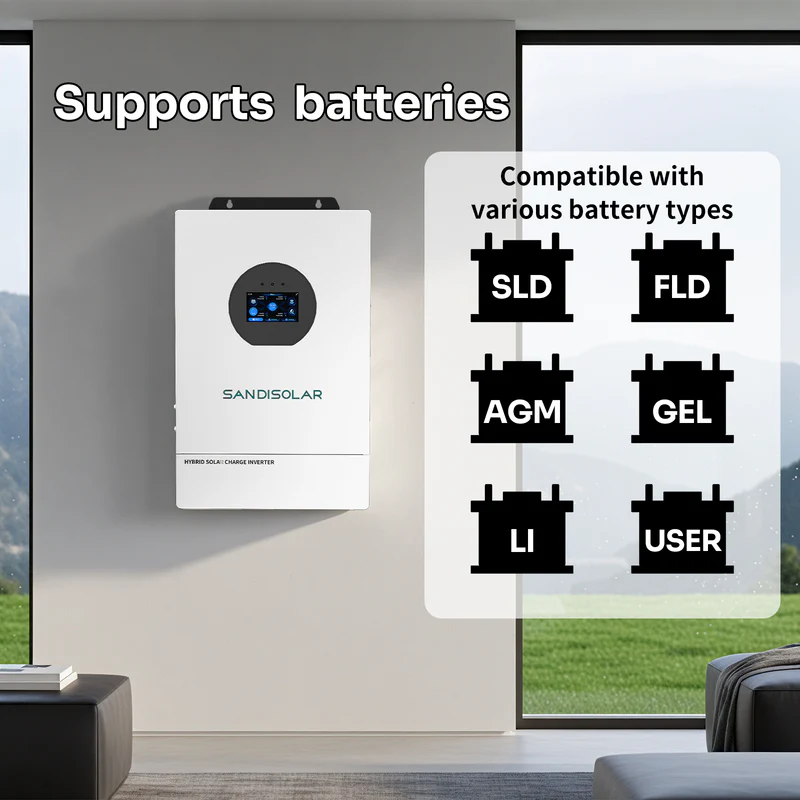 SANDISOLAR 7.2KW Hybrid Inverter 120V/240V Split Phase with Parallel Function - Image 7